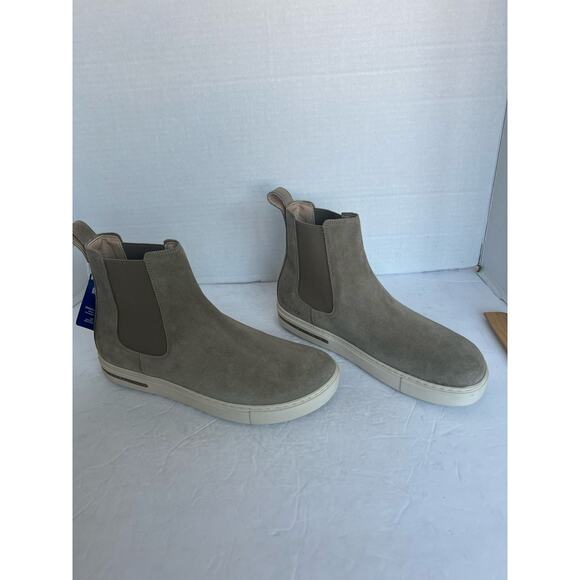 NWT Birkenstock Bend Chelsea Taupe Suede Leather PullOn Comfort Sneaker Boots 10 - Picture 2 of 10